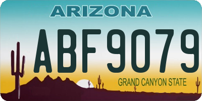 AZ license plate ABF9079