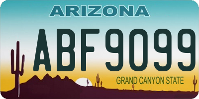 AZ license plate ABF9099