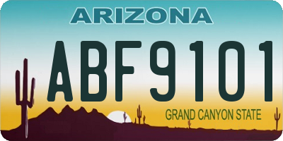 AZ license plate ABF9101