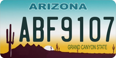 AZ license plate ABF9107