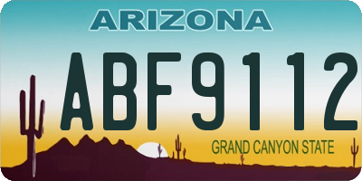 AZ license plate ABF9112