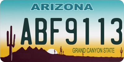 AZ license plate ABF9113