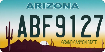 AZ license plate ABF9127