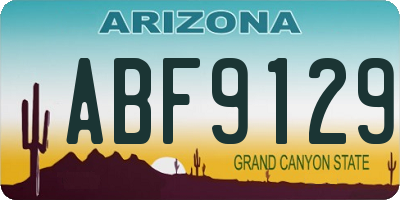 AZ license plate ABF9129