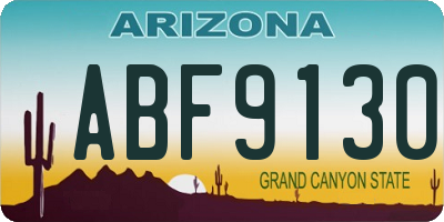 AZ license plate ABF9130