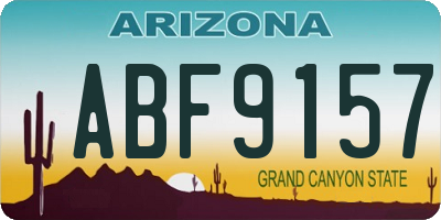 AZ license plate ABF9157