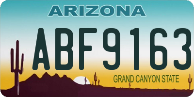 AZ license plate ABF9163