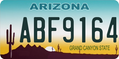 AZ license plate ABF9164