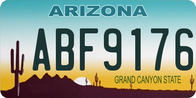 AZ license plate ABF9176