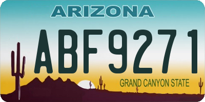 AZ license plate ABF9271