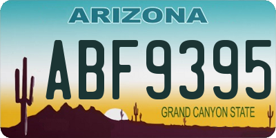 AZ license plate ABF9395