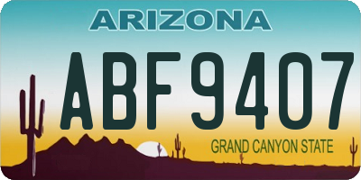 AZ license plate ABF9407