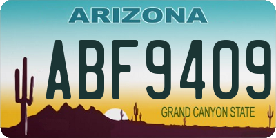 AZ license plate ABF9409