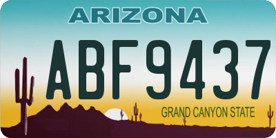 AZ license plate ABF9437
