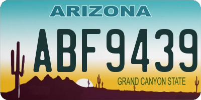 AZ license plate ABF9439