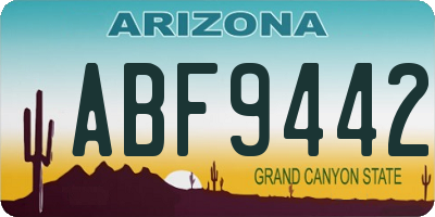 AZ license plate ABF9442