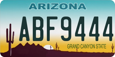 AZ license plate ABF9444