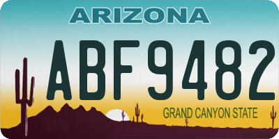 AZ license plate ABF9482