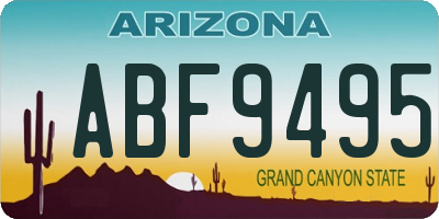 AZ license plate ABF9495