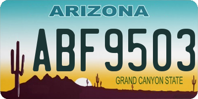 AZ license plate ABF9503