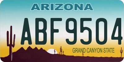 AZ license plate ABF9504