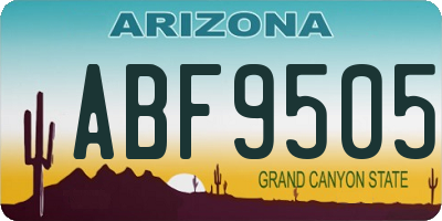 AZ license plate ABF9505