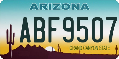 AZ license plate ABF9507
