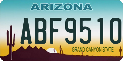 AZ license plate ABF9510