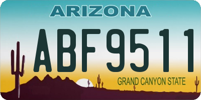 AZ license plate ABF9511