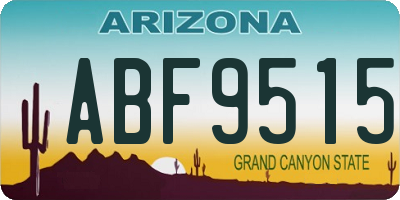 AZ license plate ABF9515