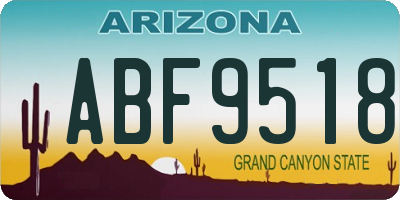 AZ license plate ABF9518