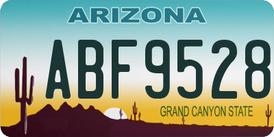 AZ license plate ABF9528