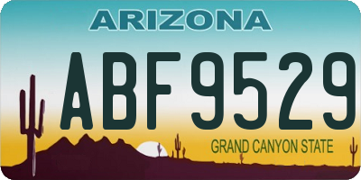 AZ license plate ABF9529
