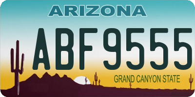 AZ license plate ABF9555