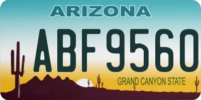 AZ license plate ABF9560