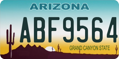 AZ license plate ABF9564