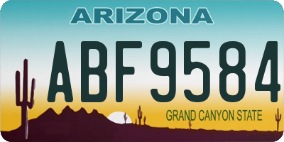 AZ license plate ABF9584