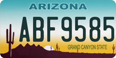 AZ license plate ABF9585
