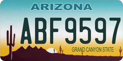 AZ license plate ABF9597