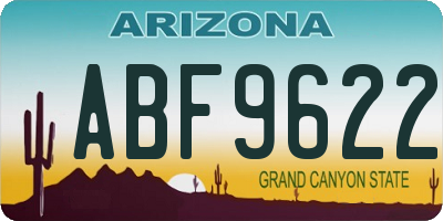 AZ license plate ABF9622