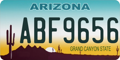 AZ license plate ABF9656