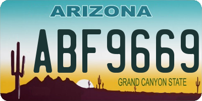 AZ license plate ABF9669