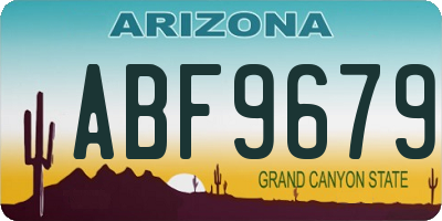 AZ license plate ABF9679