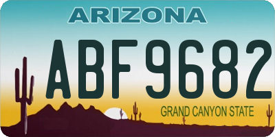 AZ license plate ABF9682