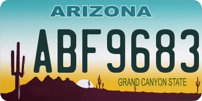 AZ license plate ABF9683