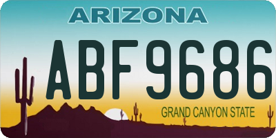 AZ license plate ABF9686