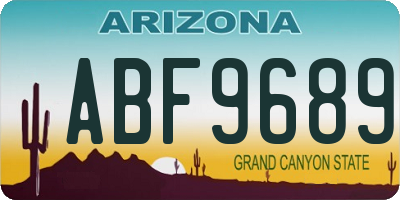 AZ license plate ABF9689