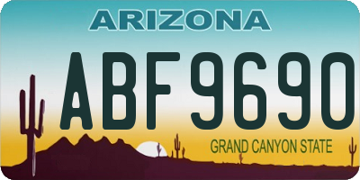 AZ license plate ABF9690