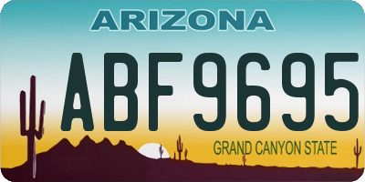 AZ license plate ABF9695