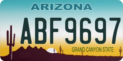 AZ license plate ABF9697